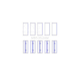 King Engine Bearings Main Bearing Set for 2017-2019 Renault Logan (MB5352AM0.25)