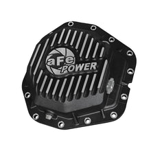 Load image into Gallery viewer, aFe Pro Series Rear Differential Cover Black w/ Machined Fins (46-70382)