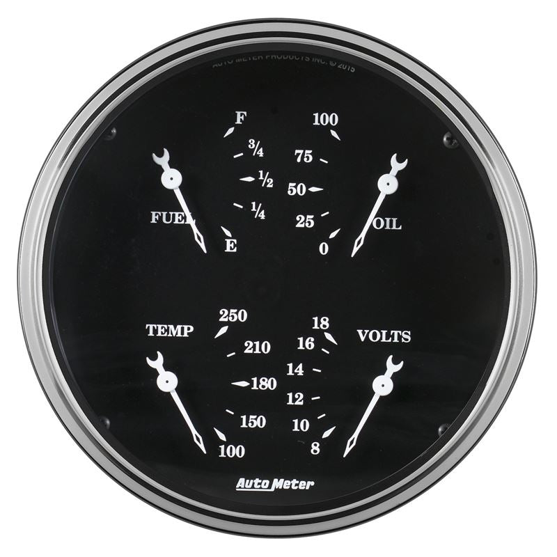 AutoMeter Auto Meter Gauge Quad 5in 0E-90F Elec Old Tyme Black (1719)