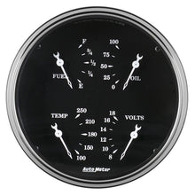 Load image into Gallery viewer, AutoMeter Auto Meter Gauge Quad 5in 0E-90F Elec Old Tyme Black (1719)