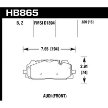 Load image into Gallery viewer, Hawk Performance HPS Disc Brake Pad for 2018-2019 Audi S4 (HB865B.620)