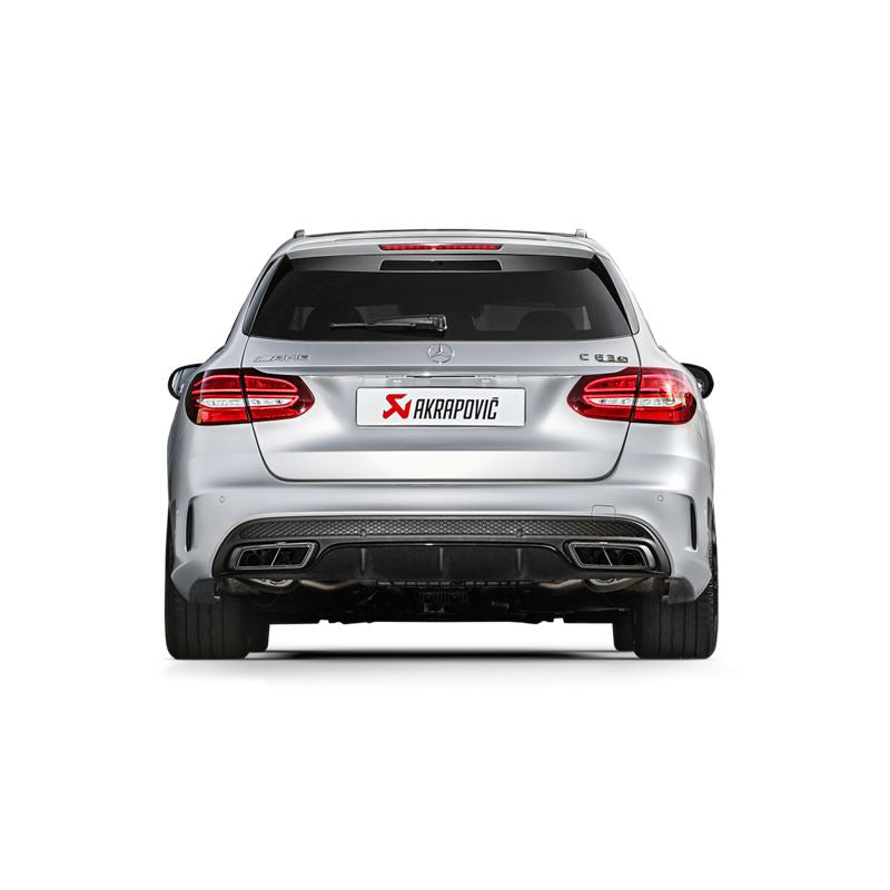 Akrapovic 15-17 AMG C63 Estate Evolution Line Cat Back Titanium w/Carbon Tips (Req. Link Pipe) (MTP-ME/T/2H/1)