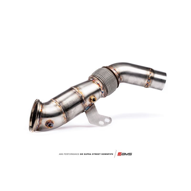 AMS Toyota GR Supra Street Downpipe w/ EPA-verified Ultra High Flow GESI Cat (AMS.38.05.0001-2)