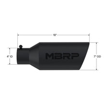 Load image into Gallery viewer, MBRP Exhaust Tip. 7in. O.D. Rolled End. 4in. let 18in. length. BLK (T5126BLK)