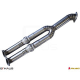 GTHAUS Straight Pipe Mid Section 90mm piping Titanium for 2009-2019 Nissan GT-R(NI0104005)