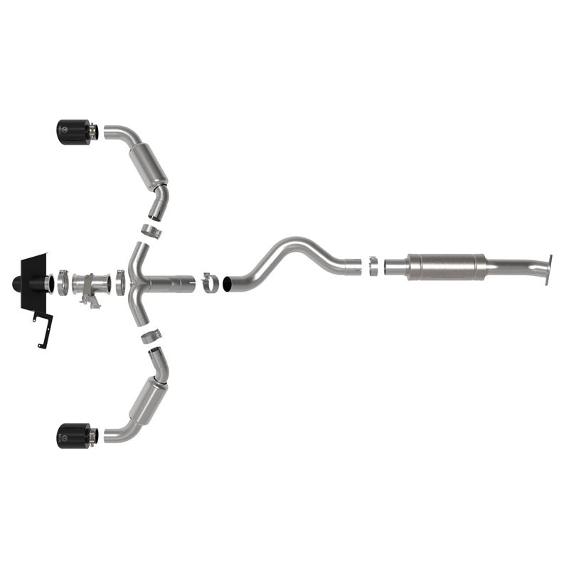 aFe Power Gemini XV 3in to 2-1/2in Cat Back Exhaust w/ Black Tips for 23-24 Toyota GR Corolla L3 1.6L (t) (49-36067-B)