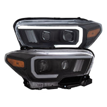 Load image into Gallery viewer, ANZO USA 2016-2017 Toyota Tacoma Projector Headlights w/ Plank Style Switchback Black w/ Amber (111396)