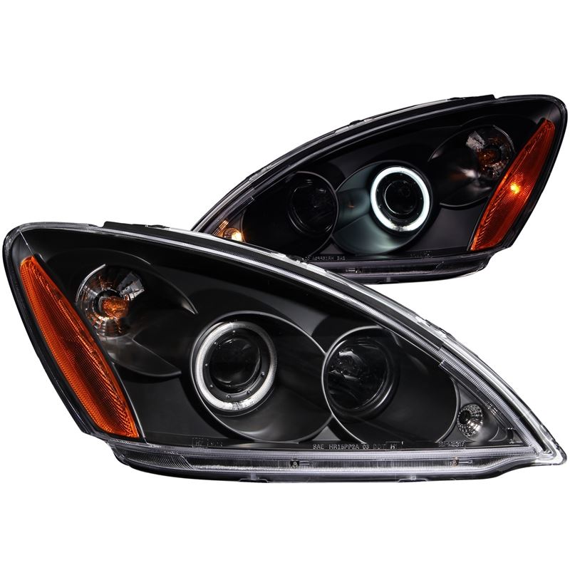 ANZO USA 2004-2007 Mitsubishi Lancer Projector Headlights w/ Halo Black (CCFL) (121102)