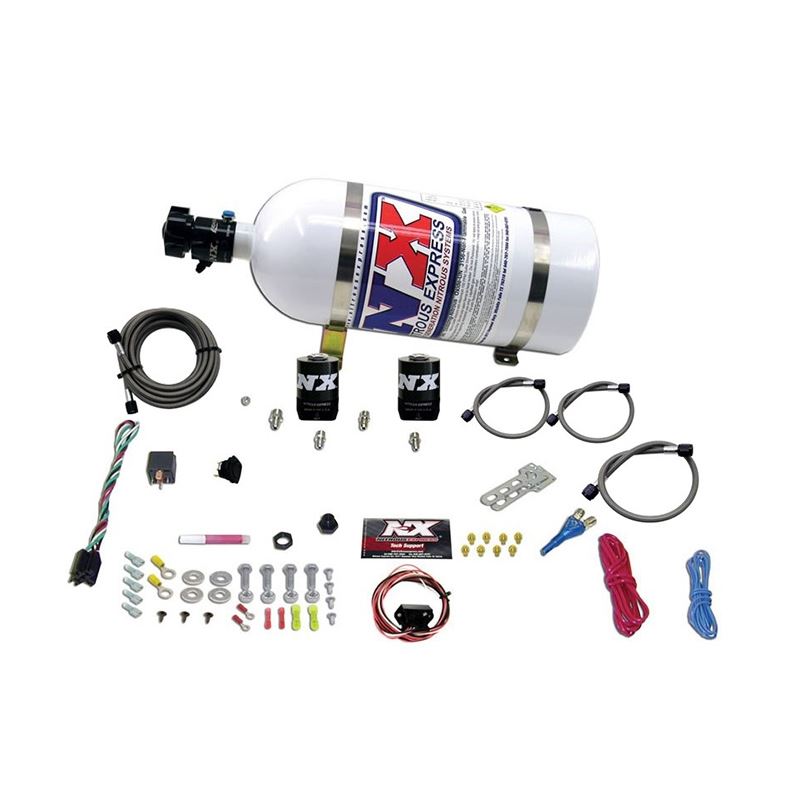 Nitrous Express Universal Fly By Wire Single Nozzle Nitrous Kit w/10lb Bottle (Incl TPS Switch) (20919-10)