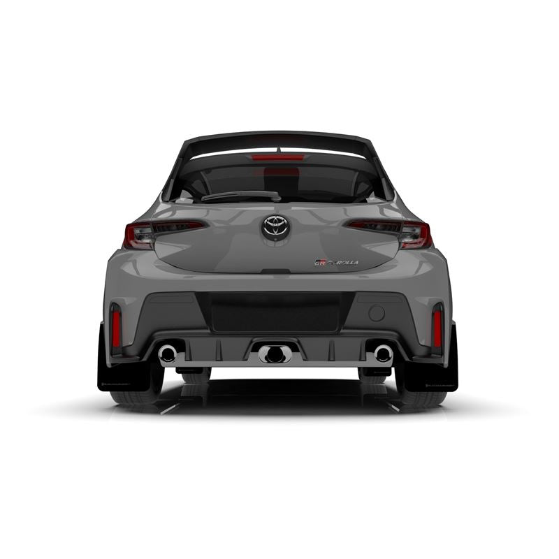 Rally Armor Black UR Mud Flap w/ Dark Grey Logo for 2023 Toyota GR Corolla (MF89-UR-BLK-DGRY)