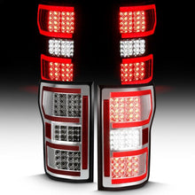 Load image into Gallery viewer, ANZO USA Tail Light Assembly, LED, Clear Lens, Chrome Housing, Red Light Bar, w/Sequential, (311316)