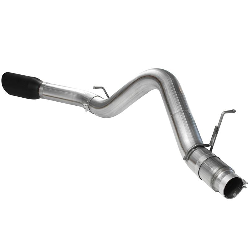 aFe Large Bore-HD 5 IN 409 Stainless Steel DPF-Back Exhaust System w/Black Tip (49-44041-B)