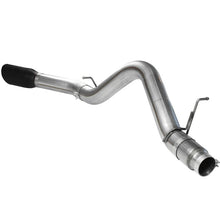 Load image into Gallery viewer, aFe Large Bore-HD 5 IN 409 Stainless Steel DPF-Back Exhaust System w/Black Tip (49-44041-B)