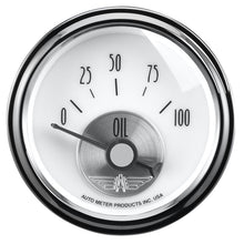 Load image into Gallery viewer, AutoMeter Prestige Series Pearl 2-1/16in 100PSI Electronic Oil Pressure Gauge (2026)