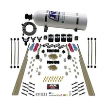 Load image into Gallery viewer, Nitrous Express 8 Cyl Dry Direct Port Dual Stage 4 Solenoids Nitrous Kit (200-600HP) w/15lb Bottle (93106-15)
