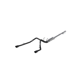 MBRP Exhaust 2 1/2in. Cat Back Dual Split Rear Black Coated (through stock bumper) (S5146BLK)