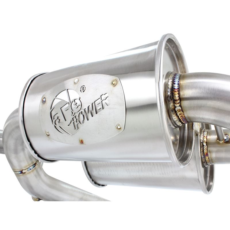 aFe MACH Force-Xp 2-1/2in Stainless Steel Downpipe-Back Exhaust Sys w/Polished Tip (49-36325-P)