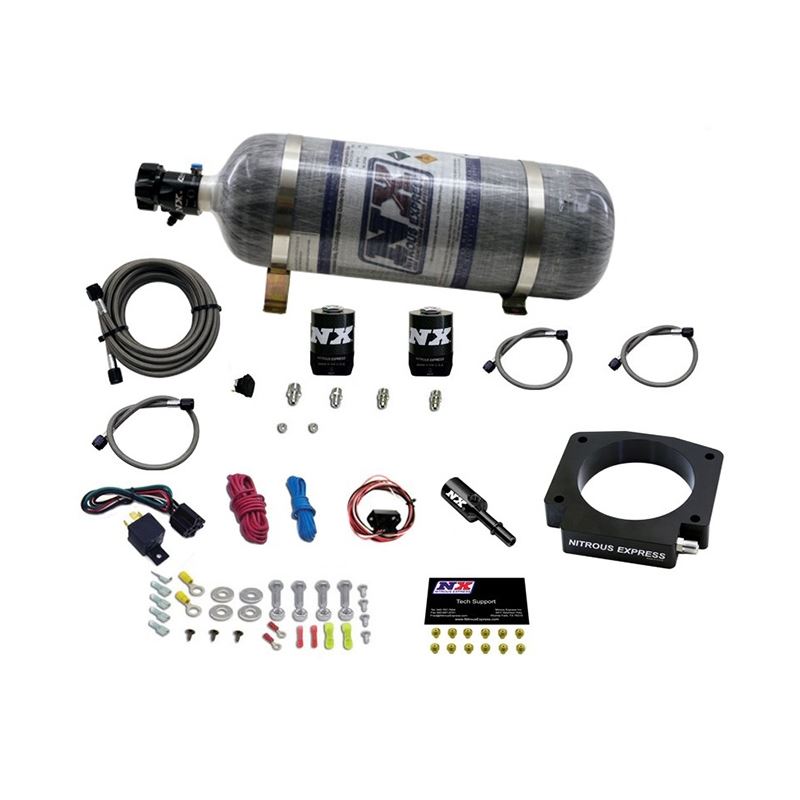 Nitrous Express 15-17 Ford Mustang GT350 5.2L Nitrous Plate Kit w/12lb Bottle (20953-12)