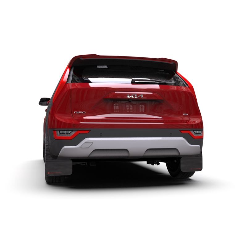 Rally Armor Black Mud Flap/Red Logo for 2023+ KIA Niro (MF21-UR-BLK-RD)