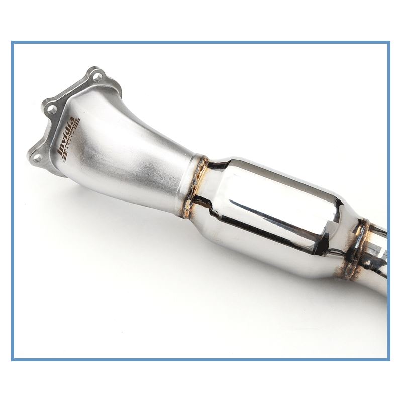 Invidia 02-07 WRX/STi Polished Divorced Waste Gate Downpipe with High Flow Cat (HS05SW1DPC)