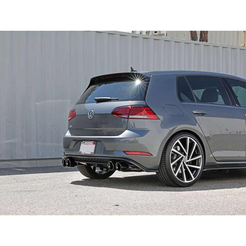 aFe MACH Force-Xp 3 IN to 2-1/2 IN Stainless Steel Cat-Back Exhaust System Black for 2015-2019 Volkswagen Golf R(49-36430-B)