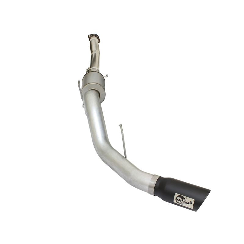 aFe ATLAS 4 IN Aluminized Steel Cat-Back Exhaust System w/ Muffler and Black Tip (49-03069-B)