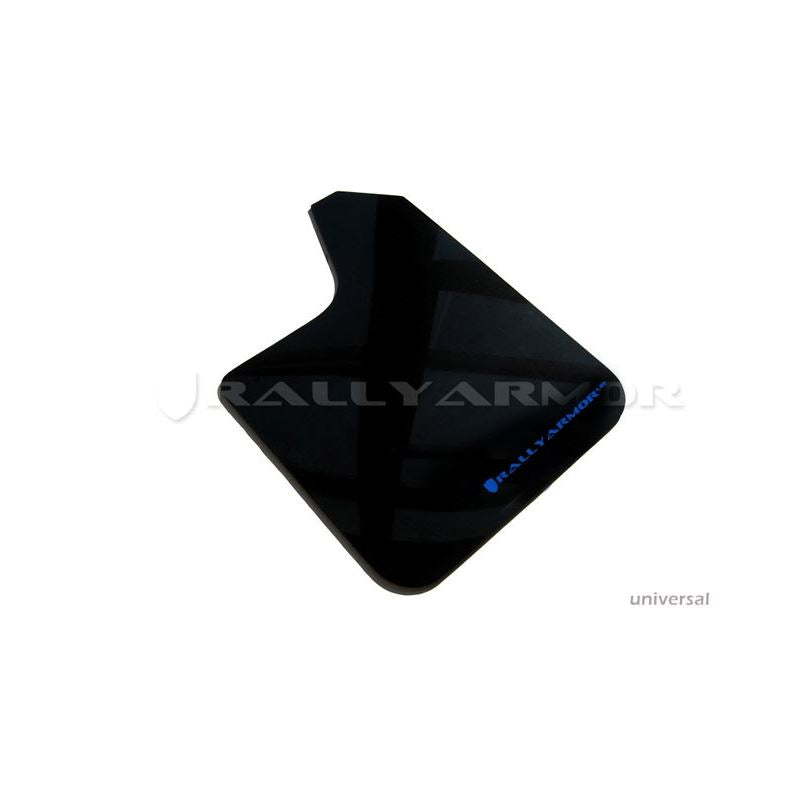 Rally Armor Black Mud Flap/Blue Logo (MF12-UR-BLK/BL)