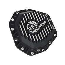 Load image into Gallery viewer, aFe Pro Series Rear Differential Cover Black w/ Machined Fins (46-70352)