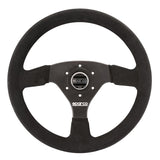 Sparco R323 Racing Steering Wheel, Black Suede (015R323PSNR)