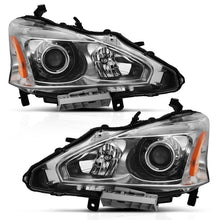 Load image into Gallery viewer, ANZO USA Projector Headlight Set, Clear Lens, Chrome w/Amber Housing, Pair, (121550)