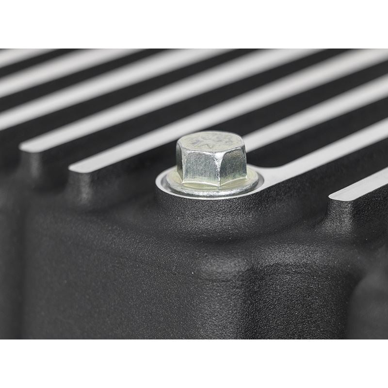 aFe Pro Series Engine Oil Pan Black w/ Machined Fins (46-70322)