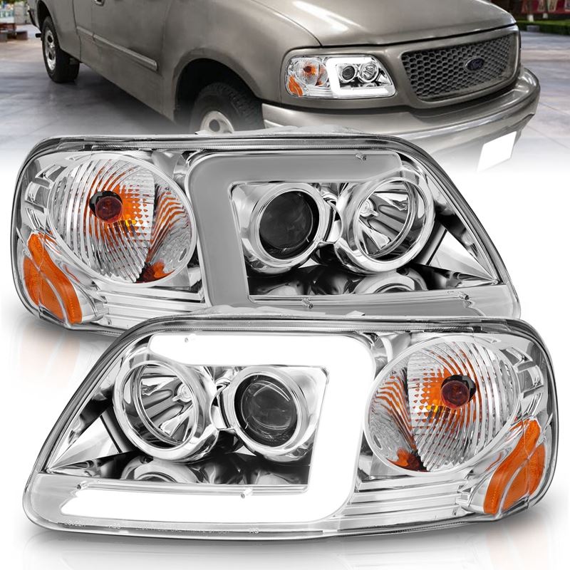 ANZO USA Crystal Headlight Set for 1997-2002 Ford Expedition (111504)