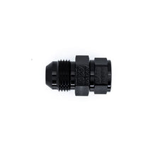 Load image into Gallery viewer, Deatschwerks 8AN Male Flare to Fuel Pump Outlet Barb Adapter (black) (6-02-0736)