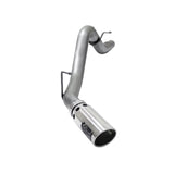 aFe Large Bore-HD 3-1/2in 409 Stainless Steel DPF-Back Exhaust System w/Polished Tip (49-44064-P)