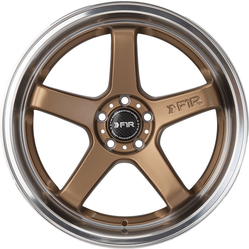 F1R FC5 18x8.5 - Satin Bronze/Polish Lip Wheel