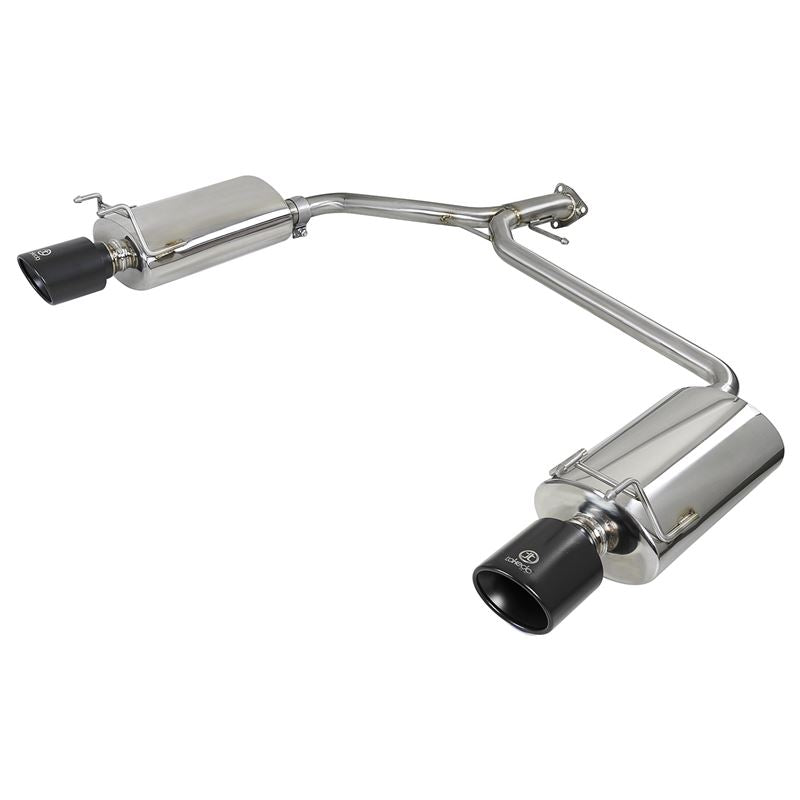 Takeda 2-1/4 IN to 1-3/4 IN 304 Stainless Steel Axle-Back Exhaust w/ Black Tips (49-36604-B)