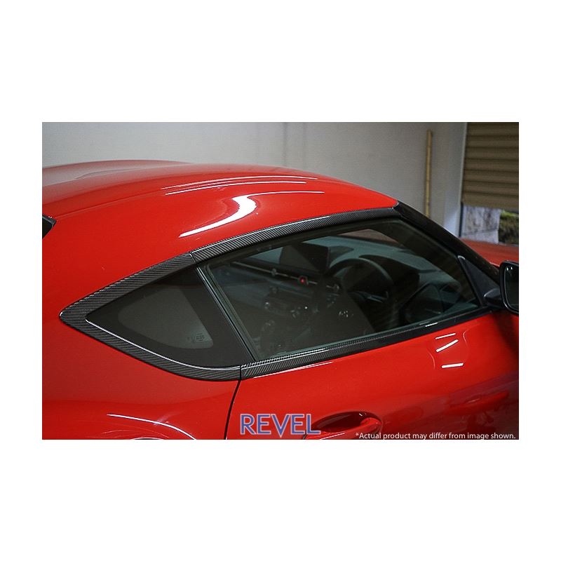 Revel GT Dry Carbon Door Window Moulding Cover Set for Toyota Supra 20+ (1TR4GT0AT12)