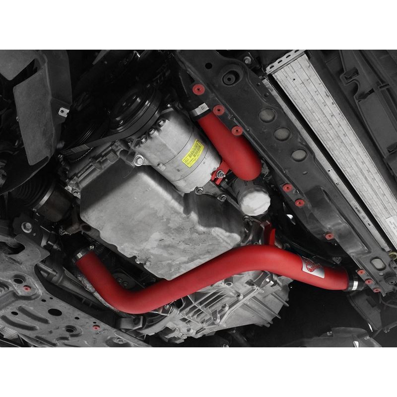 aFe BladeRunner 2-1/2 IN Aluminum Hot and Cold Charge Pipe Kit Red (46-20184-R)