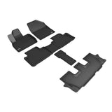 3D Maxpider KAGU Floor Mat, BLACK, 1ST ROW/2ND ROW/3RD ROW (L1KA05101509)