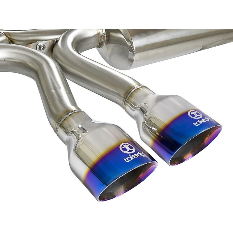 Takeda 3 IN 304 Stainless Steel Cat-Back Exhaust System w/ Blue Flame Tip (49-36618-L)