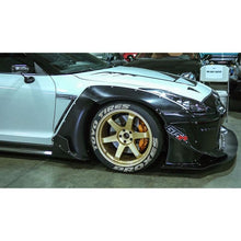 Load image into Gallery viewer, GReddy ROCKET BUNNY R35 V2 FRONT FENDER CANARDS (CF) (17020638C)