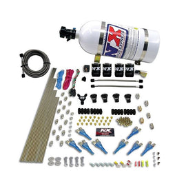 Nitrous Express Pro-Shk/Gas 4 Solenoids Nitrous Kit (200-600HP) w/10lb Bottle (92006-10)