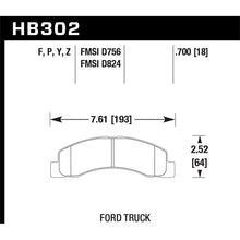 Load image into Gallery viewer, Hawk Performance Performance Ceramic Brake Pads (HB302Z.700)