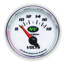 Load image into Gallery viewer, AutoMeter Voltmeter 52.4mm Short Sweep Electric 8-18 Volts (7392)