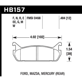 Hawk Performance Blue 9012 Brake Pads (HB157E.484)