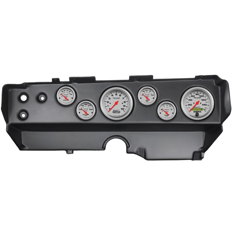 AutoMeter Ultra-Lite 70-74 E-Body/Cuda/Challenger Dash Kit 6pc Tach / MPH / Fuel / Oil / WTMP / Volt (7029-UL)