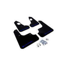 Load image into Gallery viewer, Rally Armor Black Mud Flap/Blue Logo for 2008-2015 Mitsubishi Lancer (MF10-UR-BLK/BL)