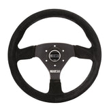 Sparco R383 Racing Steering Wheel, Black Suede (015R383PSN)