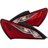 ANZO USA 2010-2013 Hyundai Genesis LED Taillights Red/Clear (321334)