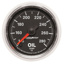 Load image into Gallery viewer, AutoMeter GS Series 2-1/16in Oil Temperature Gauge 140-280 Degrees Electric Full Sweep (3856)